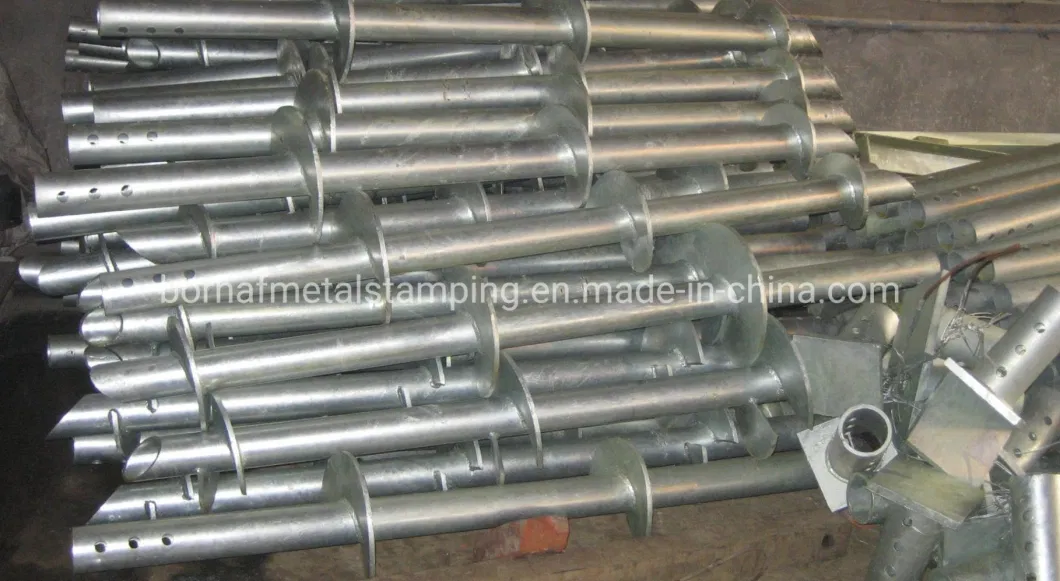 OEM Metal Building Material Hot Dipped Galvanized House Ground Anchor Push Steel Piers Push Piers Helical Piles for The Foundation Repair