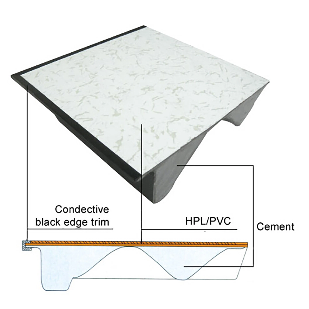 Professional Production Furniture Laminate Sheet Anti-Static Access Floor PVC Panel for Computer Room, Data Center