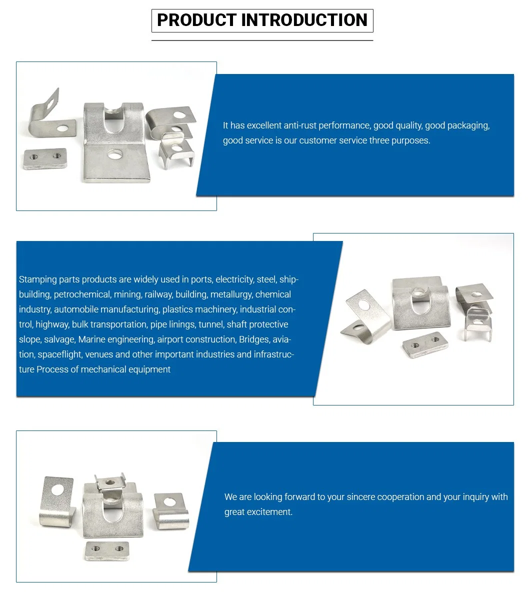 Customized High Quality Carbon Steel Sheet Metal Fabrication Stamped Stamping Part