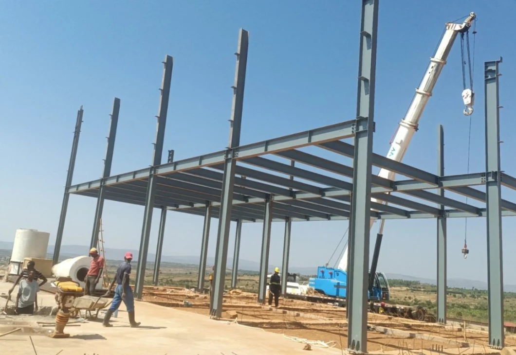 Portal Frame Steel Structure Prefabricated Metal Airplane Construction