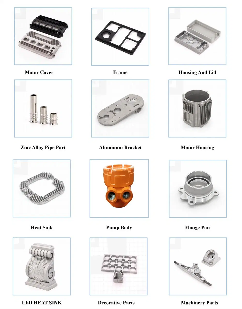 China Foundry Precise Machine Mould Cast Aluminum Brass Copper Zinc Magnesium Metal Die Casting Parts