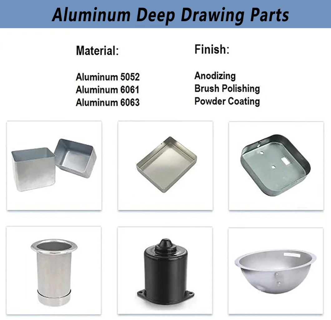 Small Quantity CNC Aluminium Deep Drawn Parts Sheet Metal Stamping Tray