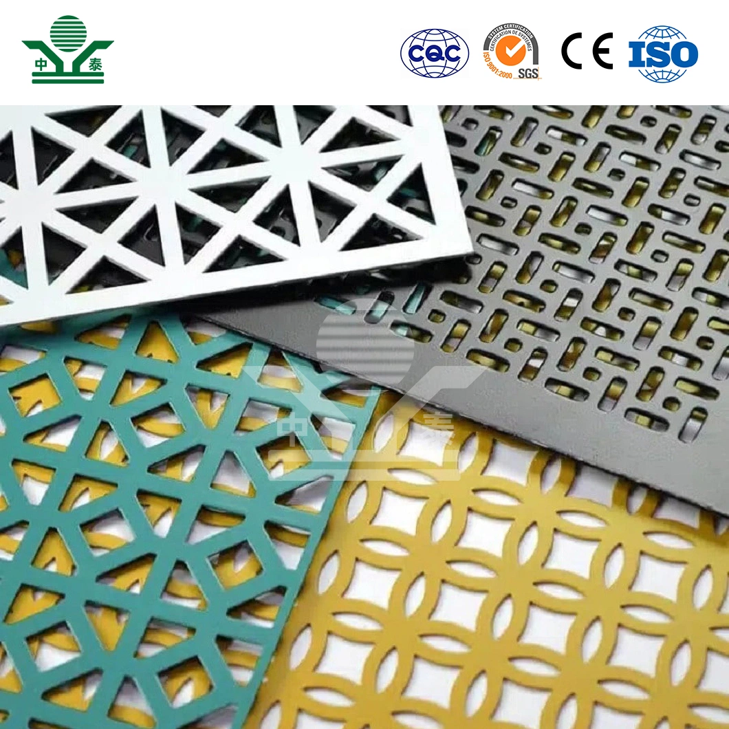 Zhongtai Stainless Perforated Mesh China Manufacturing Perforated Plate 3mm Irregular Hole Shape Aluminum Alloy Perforated Sheet Panel