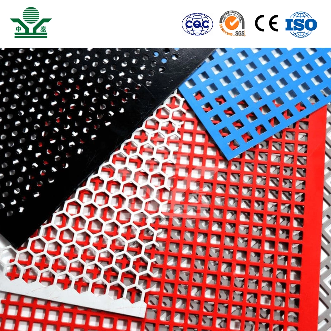 Zhongtai Aluminum Perforated Metal China Manufacturing Stainless Steel Aluminum Perforated Pundched Metal Round Hole Shape Perforated Mesh Sheet