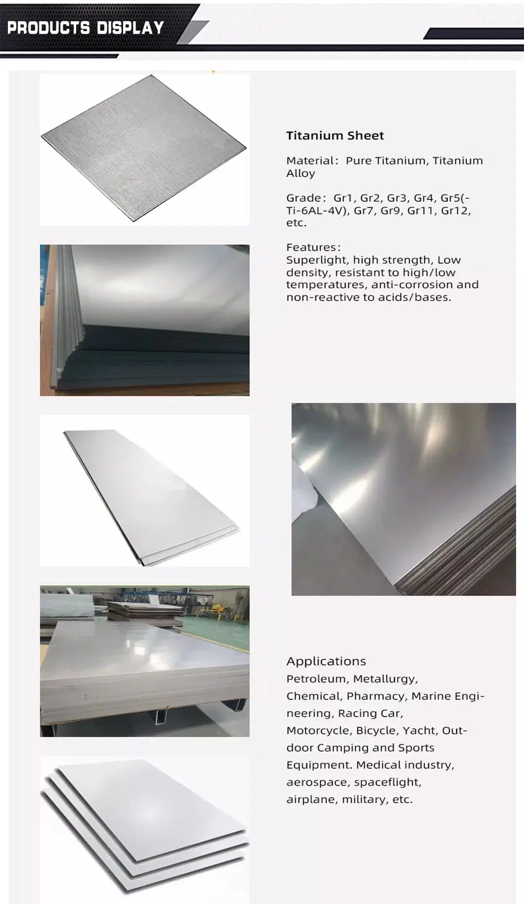 4mm Thick Titanium 6al-4V Sheet (0.16&quot;) Grade 5 Gr2 Titanium Plate Metal