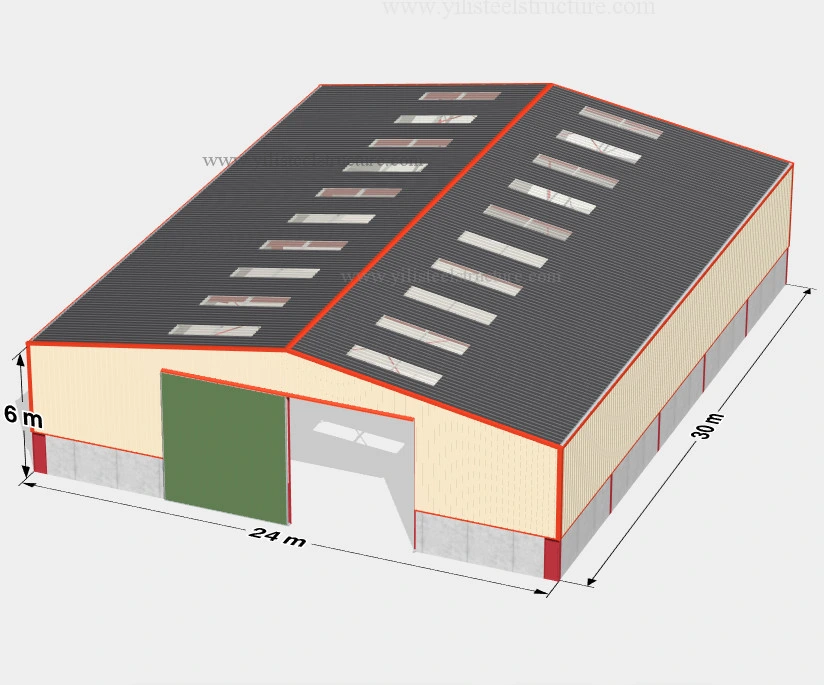 Light Steel Structure Portal Frame Metal / Steel Structure Steel Sheet Warehouse Project