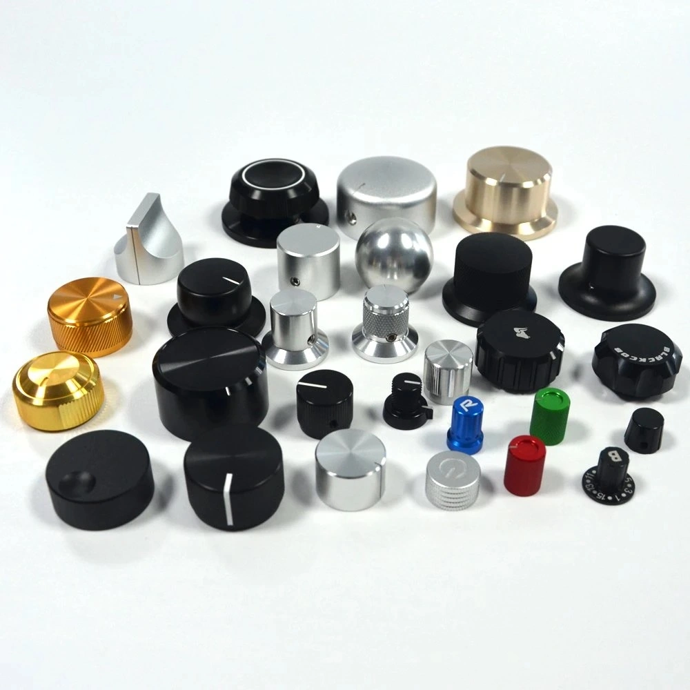 Custom Manufactured Metal Knobs Precision CNC Machining Guitar Knurling Knobs Parts Custom Anodized Aluminum Guitar Control Knobs