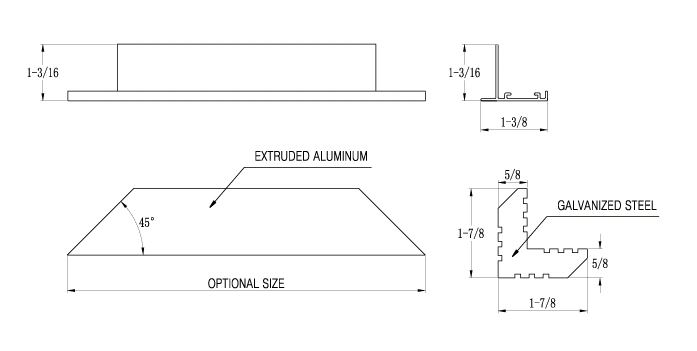 Aluminum Diffuser Frame Bar