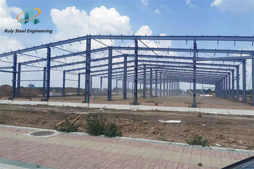 Easy Assembled Prefabricated High Strength Steel Structure Workshop Project with H Section Portal Metal Frame