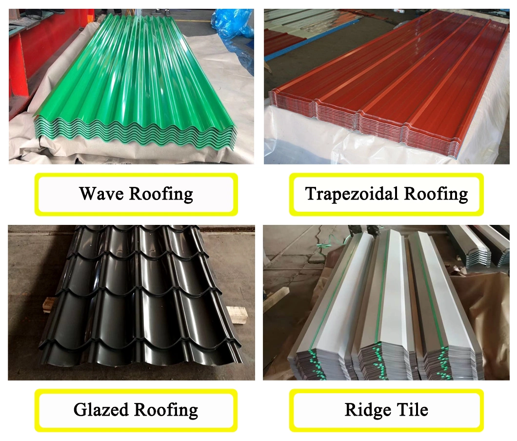 Zinc Roof Panel Building Material Hdgi ASTM A653 Dx51d Z275 Gi PPGI PPGL Galvalume Color Coated Prepainted Galvanized Corrugated Steel Metal Roofing Sheet