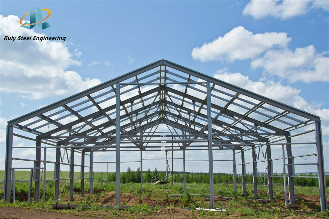 Easy Assembled Prefabricated High Strength Steel Structure Workshop Project with H Section Portal Metal Frame