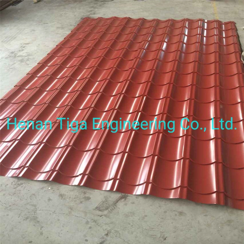 CE Europe Color Step Profiled Matt Steel Roofing Red Black Colour Prepainted Metal Roof Sheet