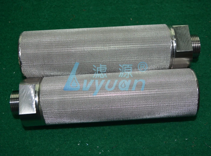 Stainless Steel Screw M20 M30 Liquid Filtration Stainless Cartridge Filter with Metal Powder 5/10/50 Microns