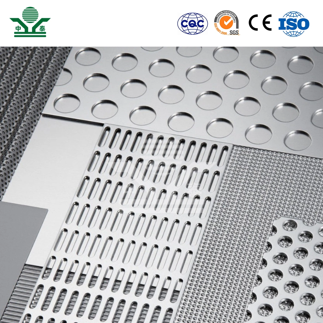 Zhongtai Aluminum Perforated Metal China Manufacturing Stainless Steel Aluminum Perforated Pundched Metal Round Hole Shape Perforated Mesh Sheet