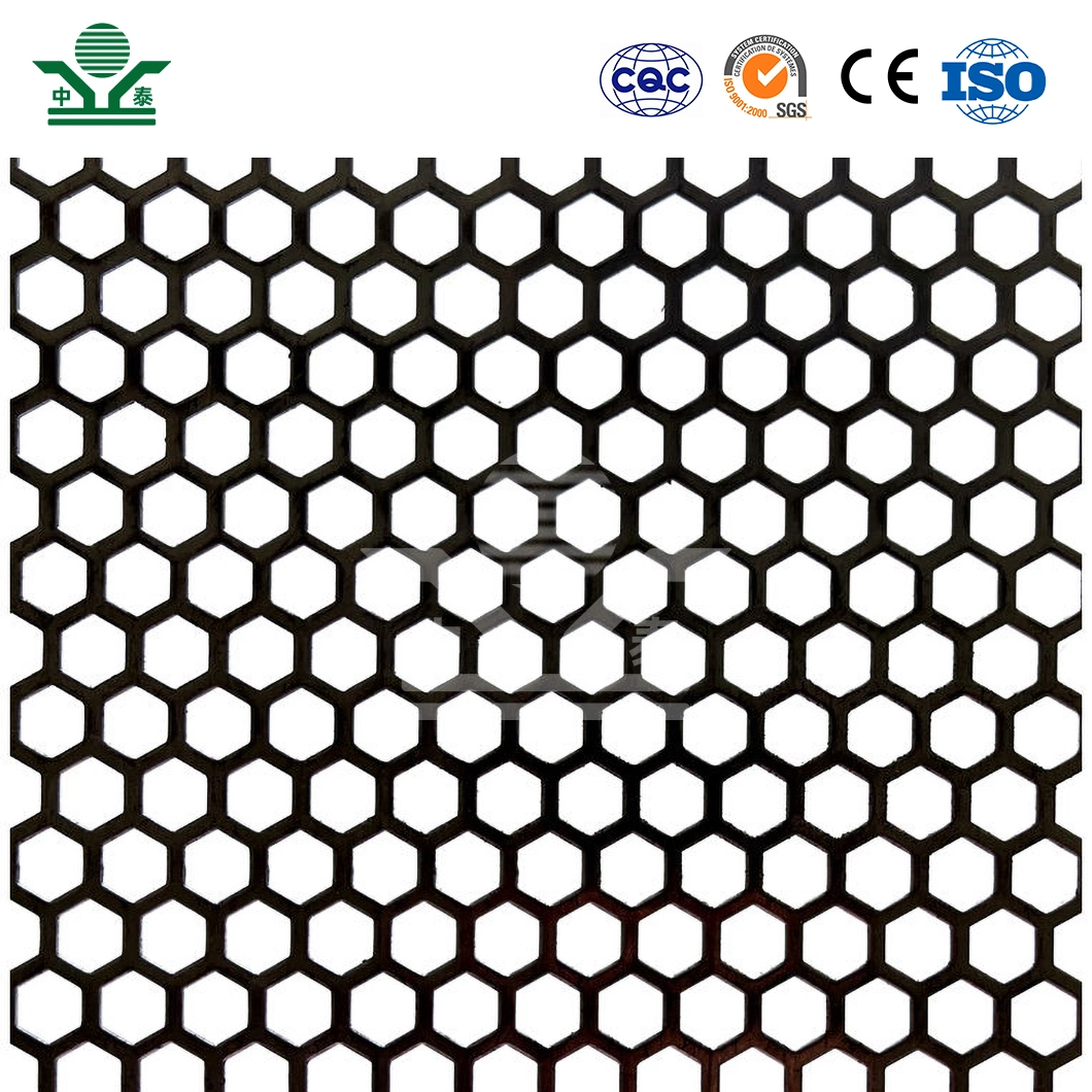 Zhongtai Aluminum Perforated Metal China Manufacturing Stainless Steel Aluminum Perforated Pundched Metal Round Hole Shape Perforated Mesh Sheet