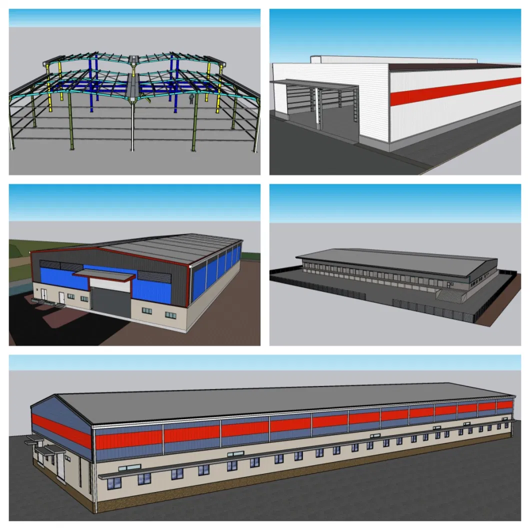 Easy Assembled Prefabricated High Strength Steel Structure Workshop Project with H Section Portal Metal Frame