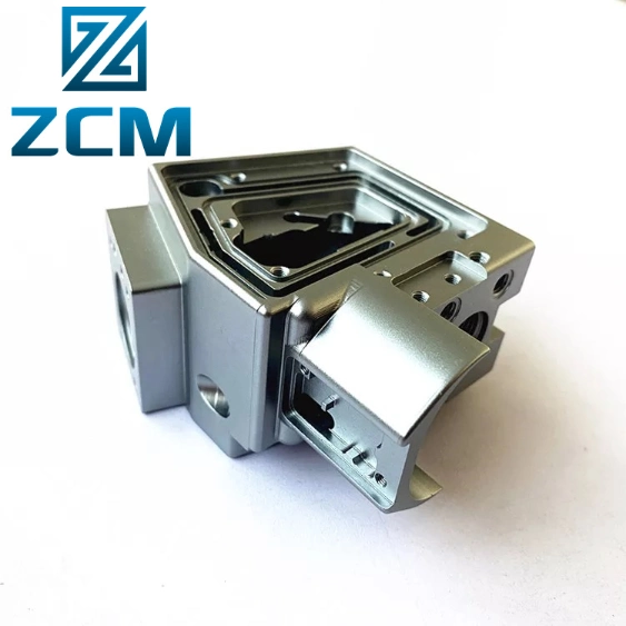 Shenzhen Custom Manufactured Metal Precision CNC Milled Machining Grey Anodized Aluminum Cavity Block Industrial Adapter Electronics Parts