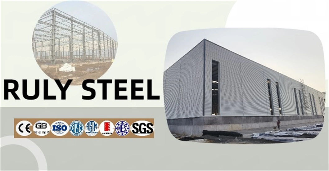 Easy Assembled Prefabricated High Strength Steel Structure Workshop Project with H Section Portal Metal Frame