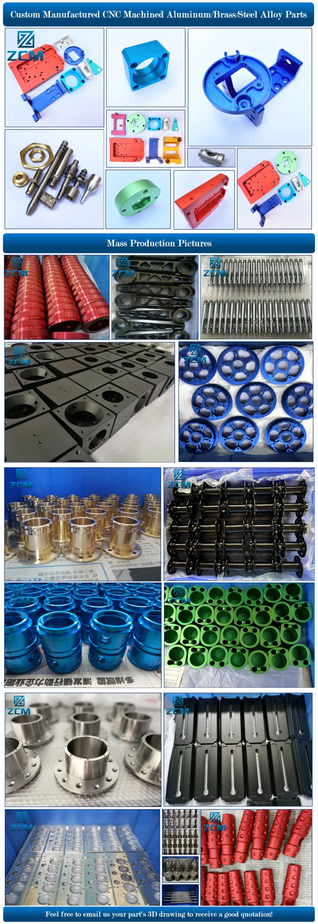 Rapid Prototype Custom Manufactured CNC Metal Precision Aluminum Tester Machine Parts
