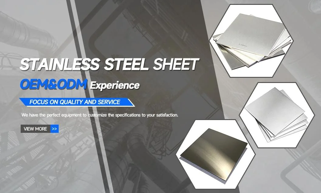 Factory Direct Hot Selling Steel Manufacturing ASTM AISI 310S/317L/347/201/904L/316/321/304 Stainless Steel Plate/Sheet for Building Material