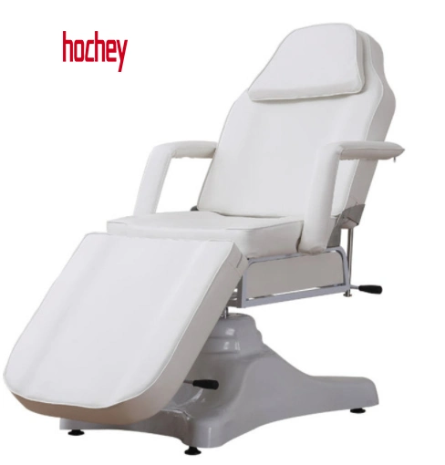 Hochey New Design Salon Beauty Furniture Adjustable Massage Treatment Bed Lift Frame Folding Bed for Facial SPA