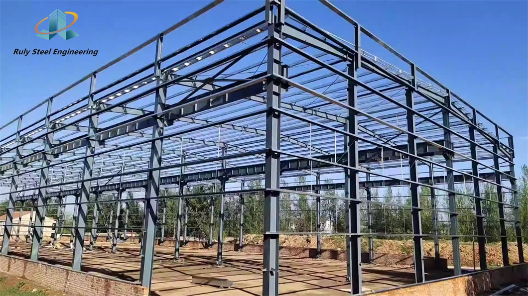 Easy Assembled Prefabricated High Strength Steel Structure Workshop Project with H Section Portal Metal Frame