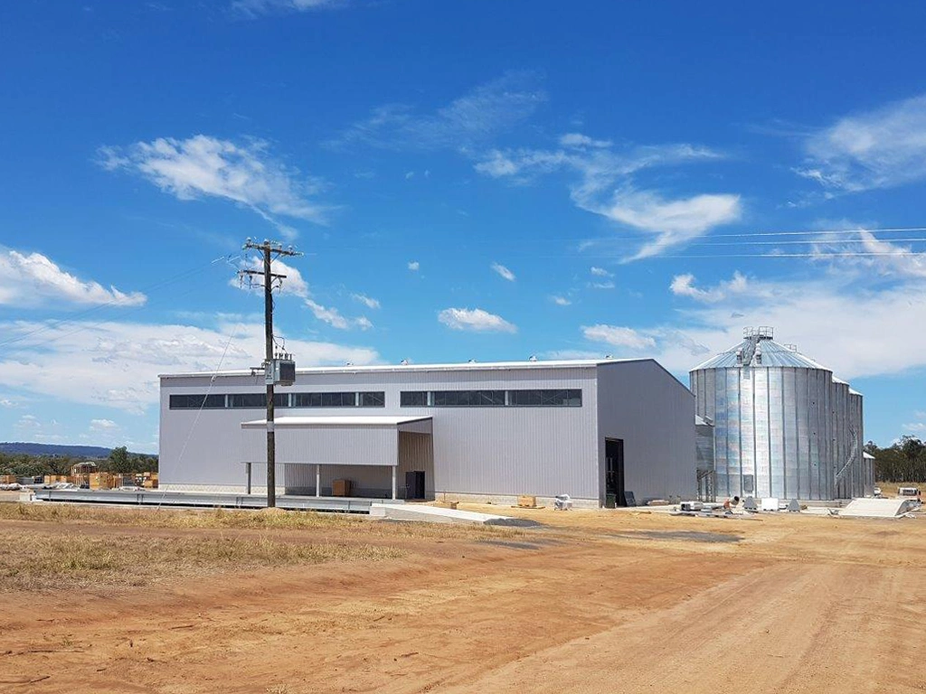 Prefabricated Steel Structure Cow Feeding Shed for Papua New Guinea Clients