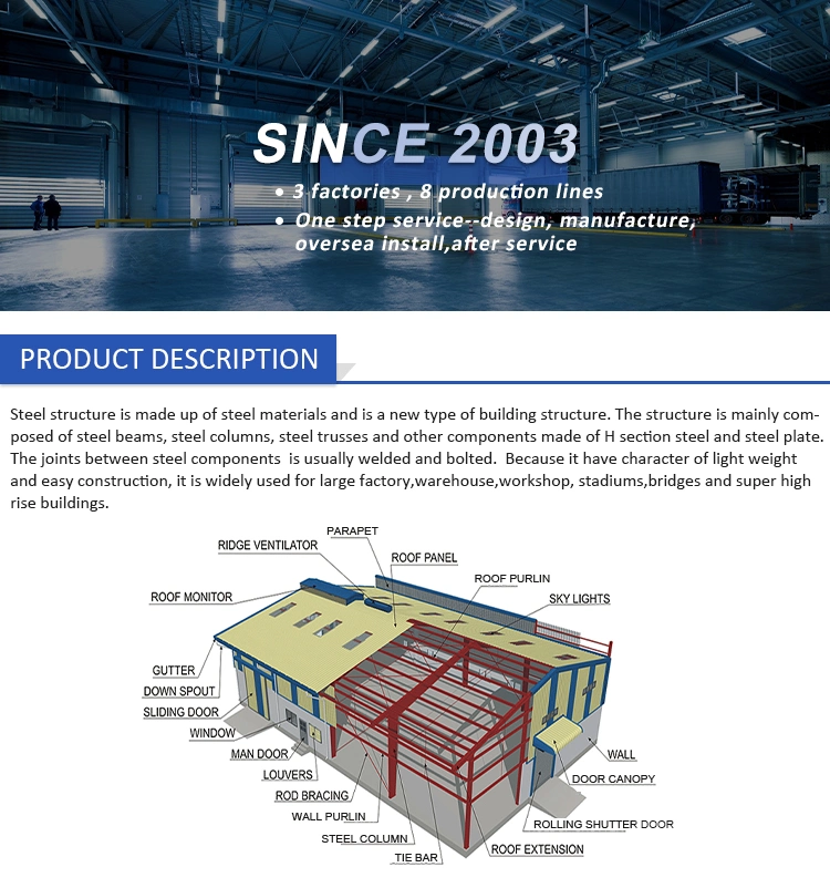 China Steel Structure Building Prefabricated Metal Construction Projects