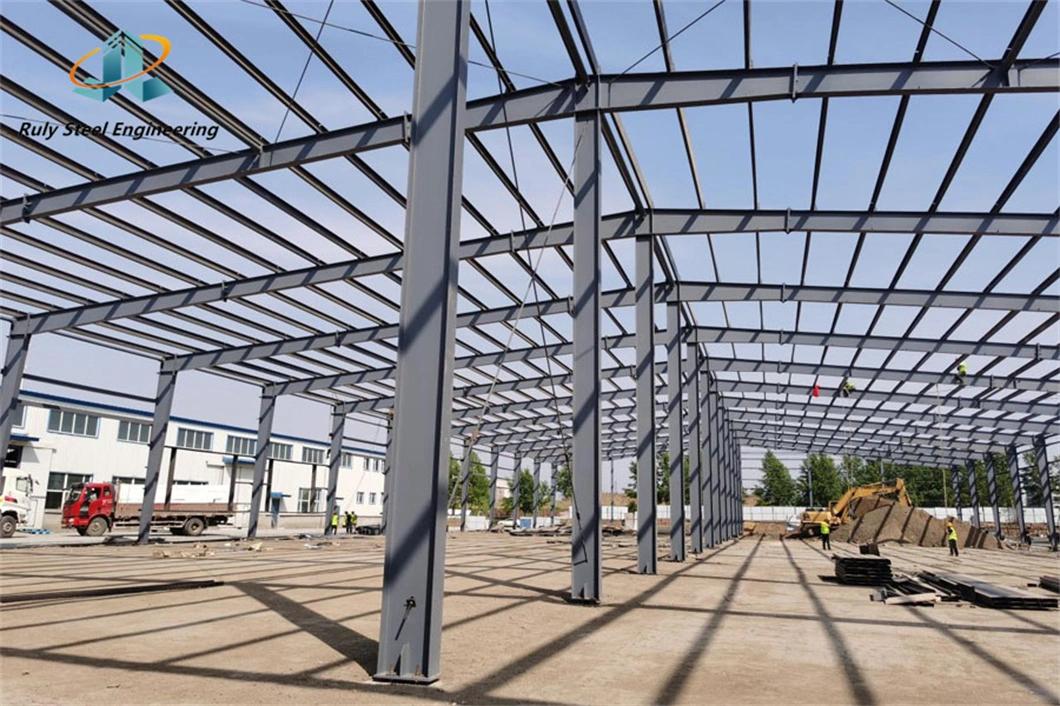 Easy Assembled Prefabricated High Strength Steel Structure Workshop Project with H Section Portal Metal Frame
