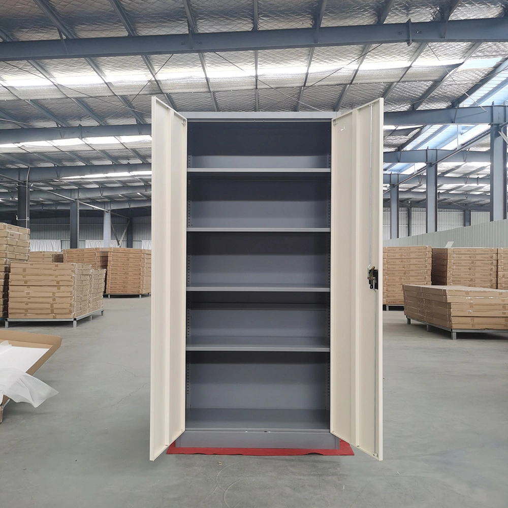 2 Swing Door 4 Shelves Storage Steel File Cabinet for Office Warehouse