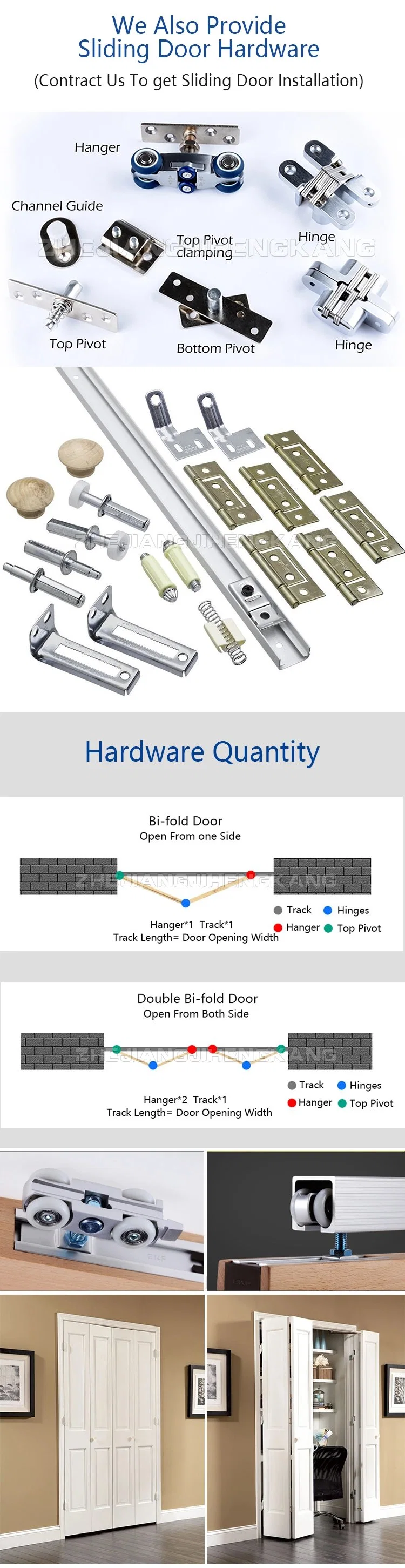 Jhk Exterior Folding Door Hardware Pleated Mesh Folding Screen Door