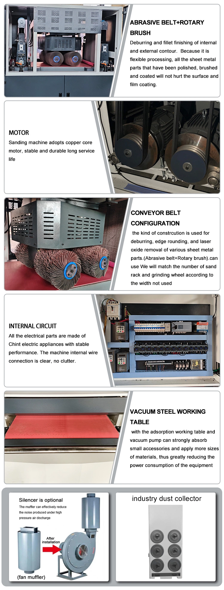 Newstec Hot Sale Industry Laser Cutting Stamping Parts Metal Sheet Deburring Machine Grinding Machine of Metal Sheets