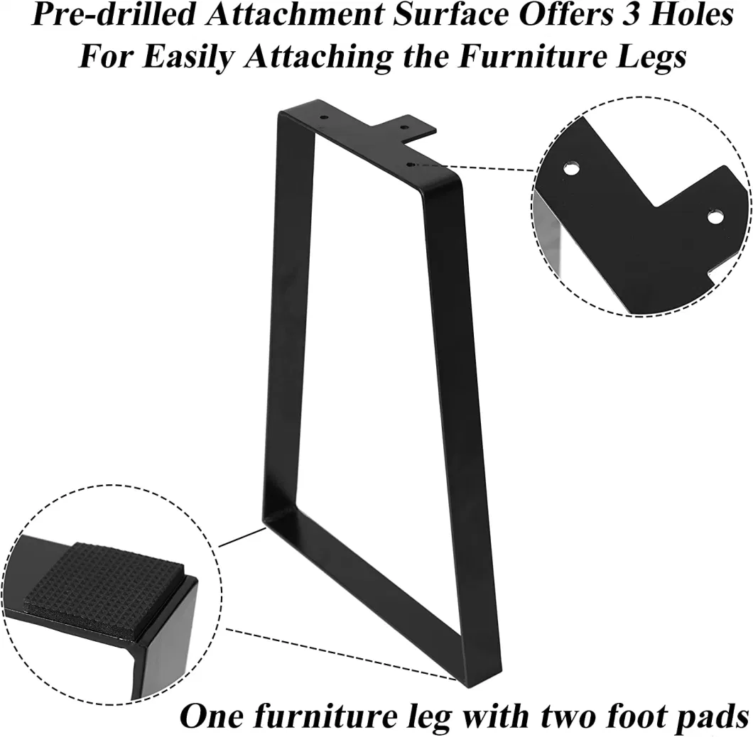 Metal Table Legs Modern Iron DIY Desk Leg Support Home Furniture Hardware Parts Black Simple Powder Coating for Table 2kg