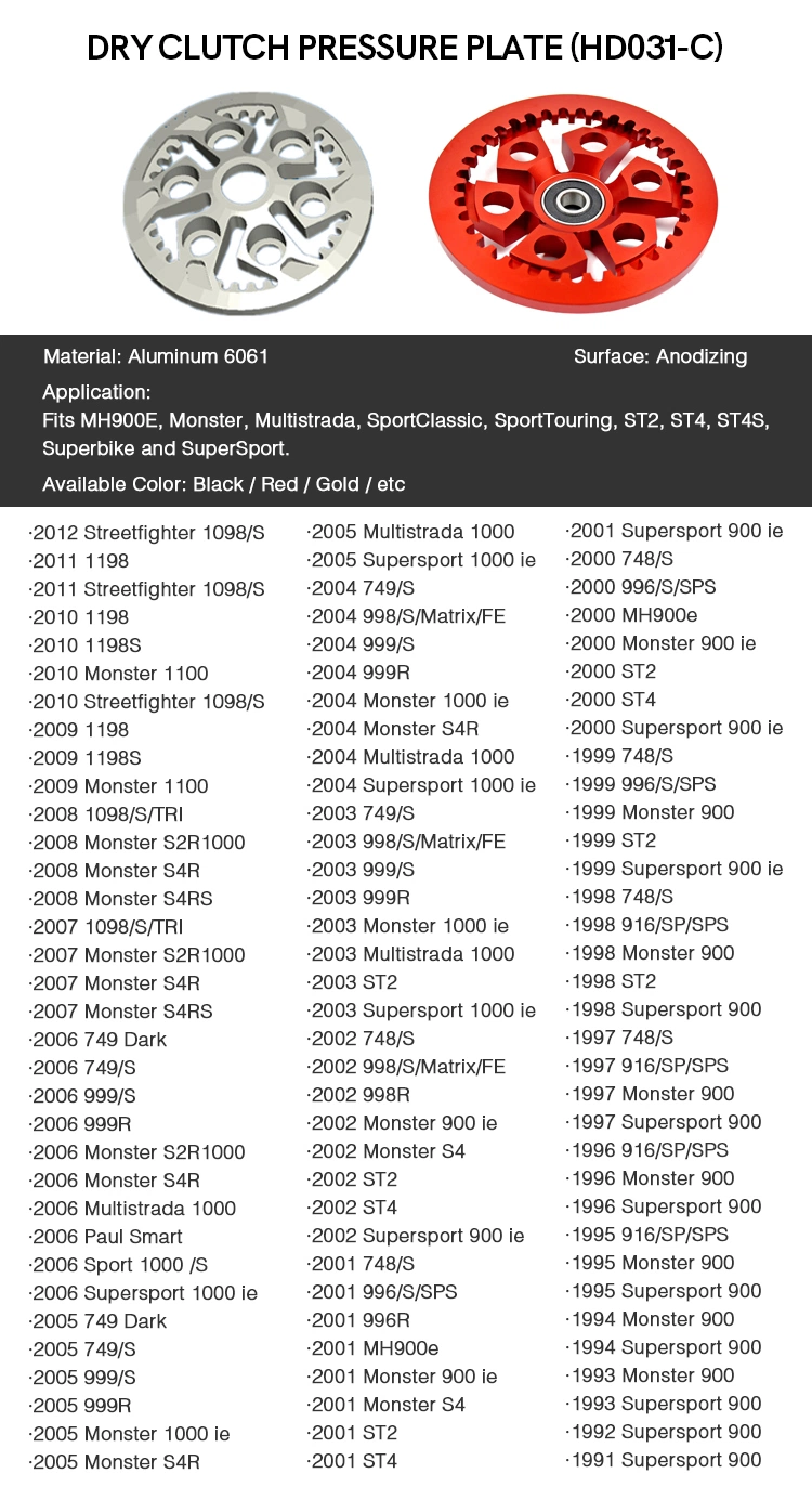 Motorcycle Aluminum CNC Machining Anodized China OEM Manufacture Pressure Plate