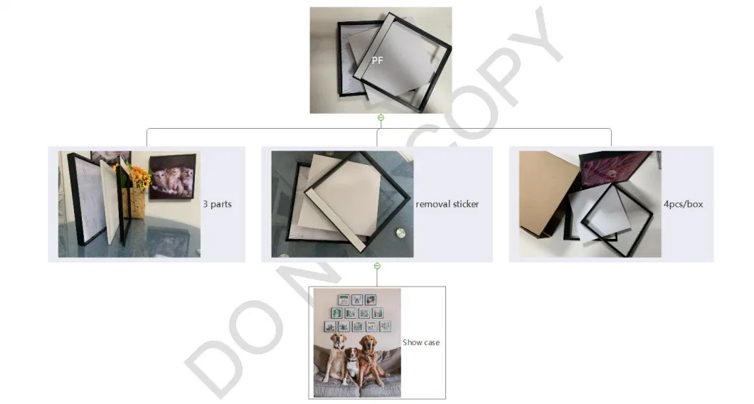 Wholesale 8&quot; Plastic Photo Frame ABS Picture Display Frame