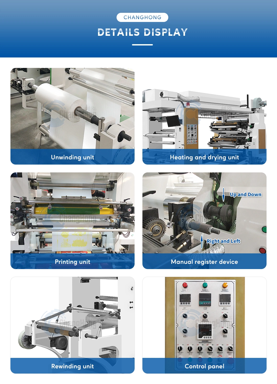 High Speed Precision Plastic Film Bag Flexo Printer Printing Machine