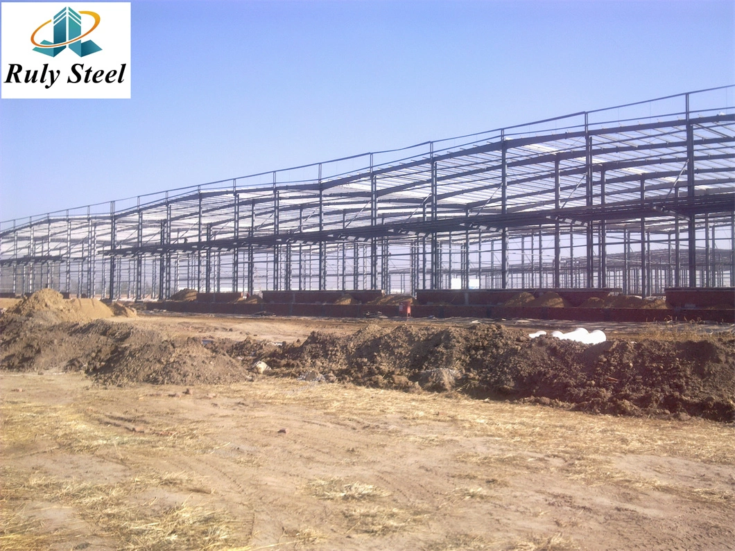 Easy Assembled Prefabricated High Strength Steel Structure Workshop Project with H Section Portal Metal Frame