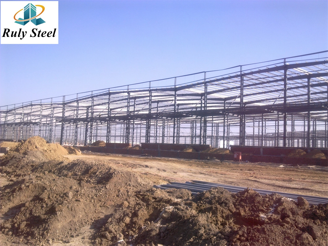 Easy Assembled Prefabricated High Strength Steel Structure Workshop Project with H Section Portal Metal Frame