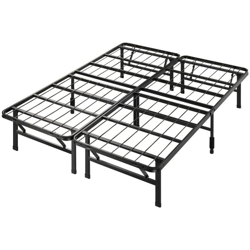 Huayang Foldable Premium Metal Heavy Duty Platform Queen Bedsteel Folding Bed