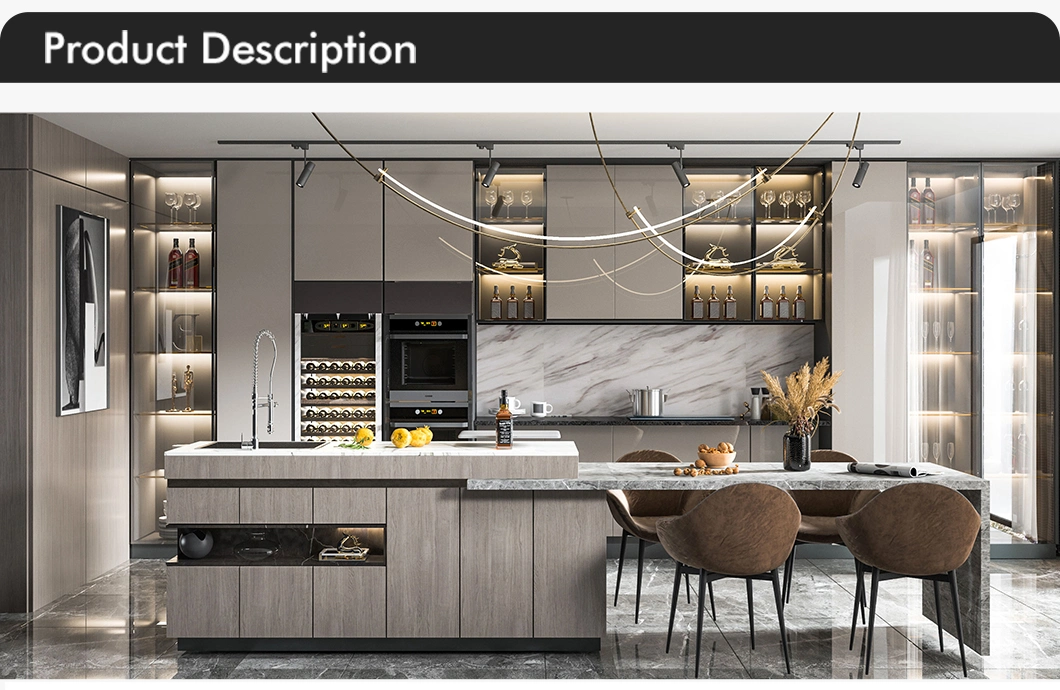PA 2024 New Arrivals Modern Design Furniture Prefab Integrated Fitted Smart Cuisine Kitchen Cabinet
