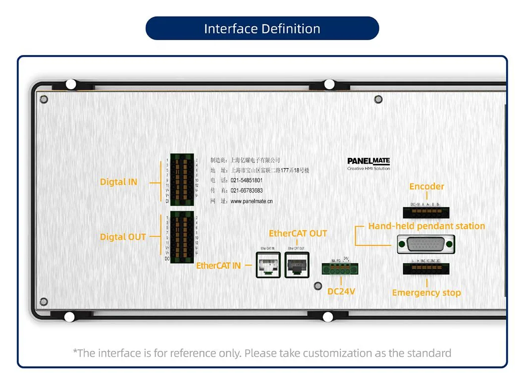 IP65 Waterproof Stainless Steel Rear Panel Mount Keyboards Industrial Keyboard Bus Control Panel CNC Control Panel