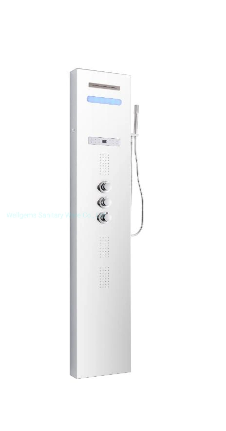 Shower Panel with Digital Computer Control Panel Bluetooth FM Ozone Sterilization Accupuncture Massage Wet Steam Sauna Bath