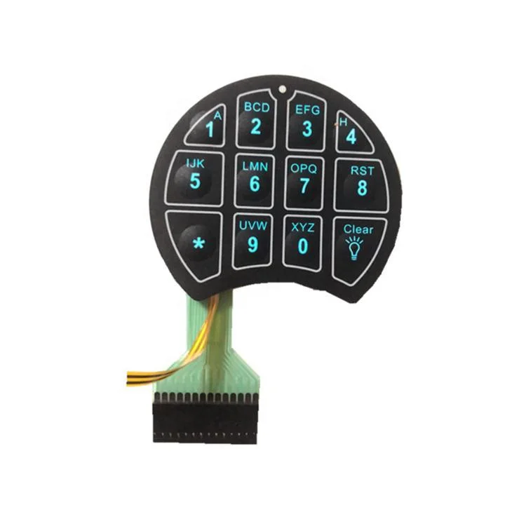 Membrane Keypad Switch 6 Button Graphic Overlay Front Panel Flexible Membrane Switch