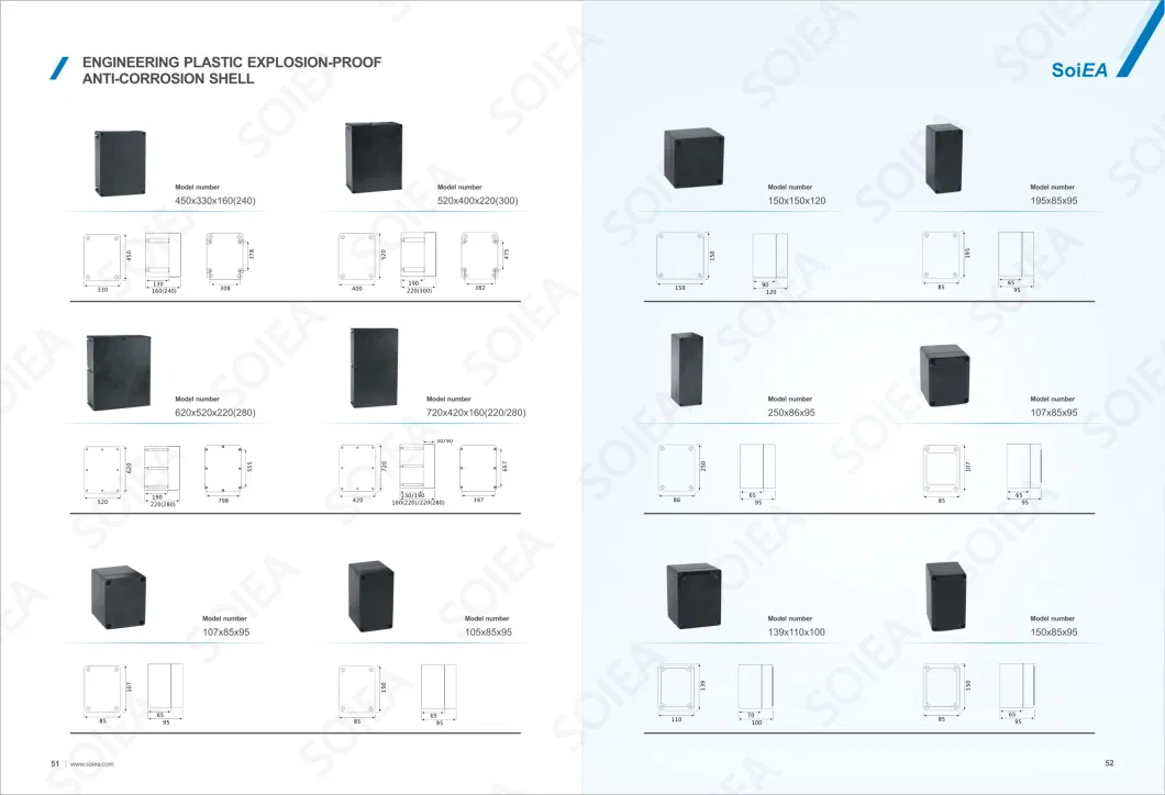 Black Waterproof Plastic Enclosure Box Electronic Instrument Case Electrical Project Outdoor Junction Box