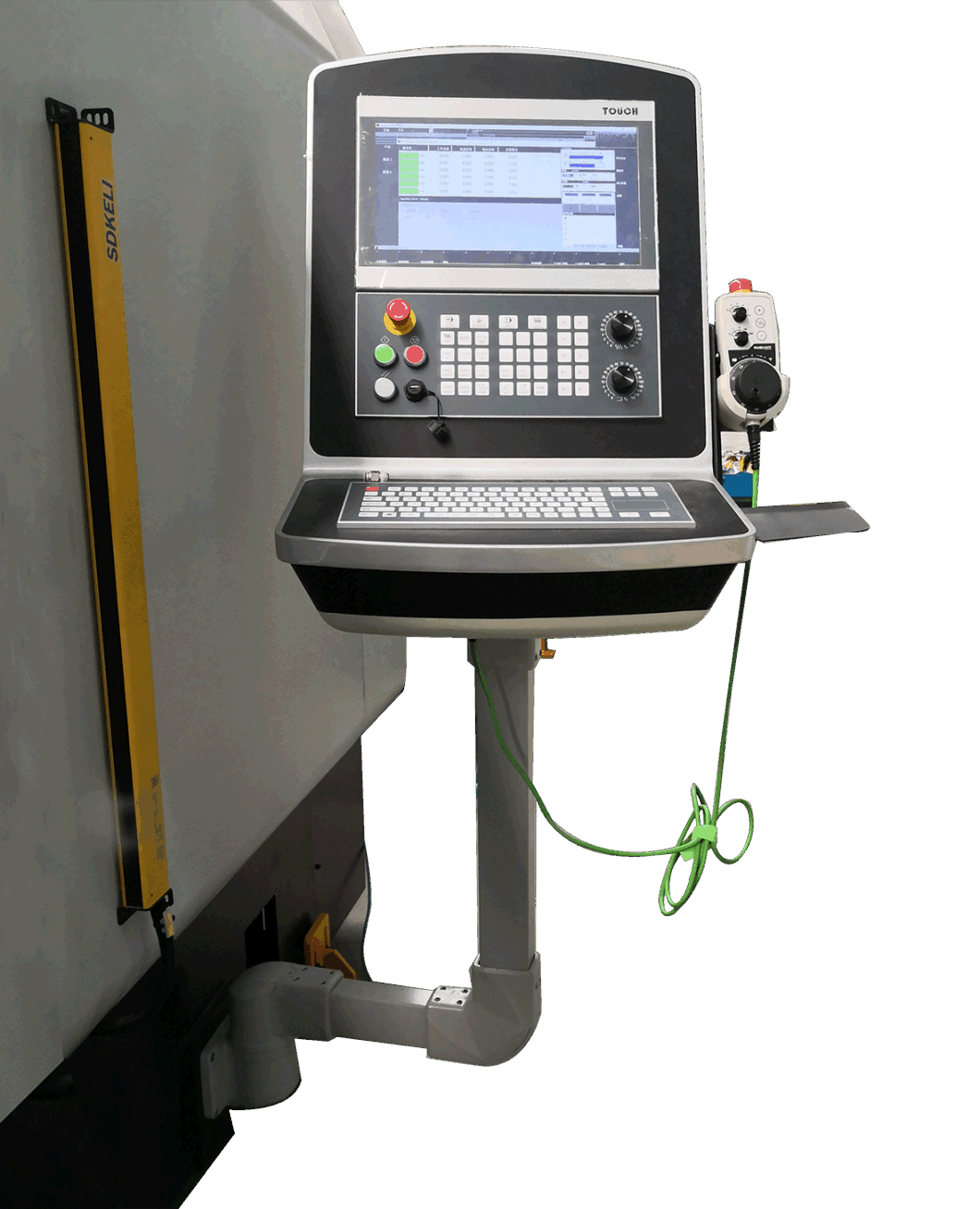 HMI Arm-Mounted Cabinet for 15.6 Inch Embedded Industrial Panel PC _ CNC Control Panel _ Keyboard_Mpg Movable Computer Cabinet