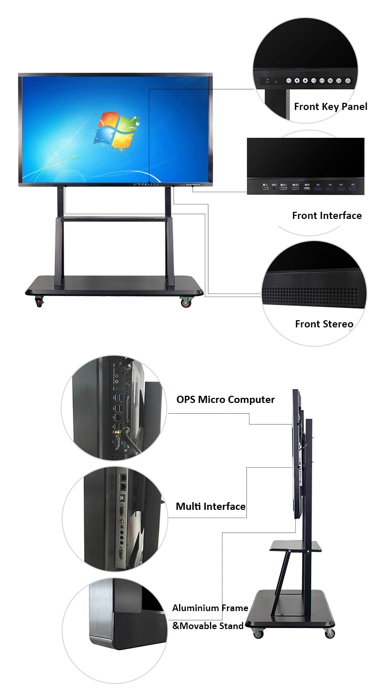 86 Inch Multi Smart Screen Flat Panel Education Electronic Interactive Whiteboard Display Digital Board