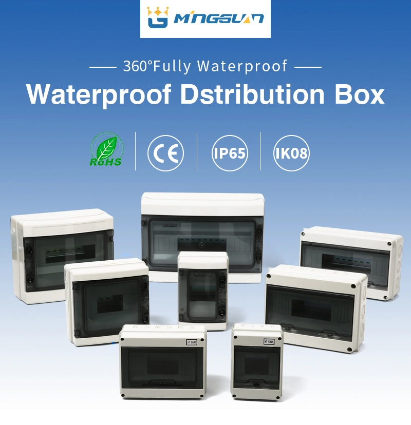 Low Price IP66 Plastic Box Electrical Junction Box 2 4 6 8 12 18 48 Ways for Smart Home MCB Circuit Breaker Distribution Box