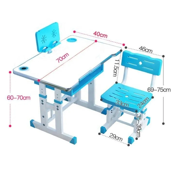 Cheap Modern Children&prime;s Furniture Height Adjustable Kids Study Table and Chair Learning Desk