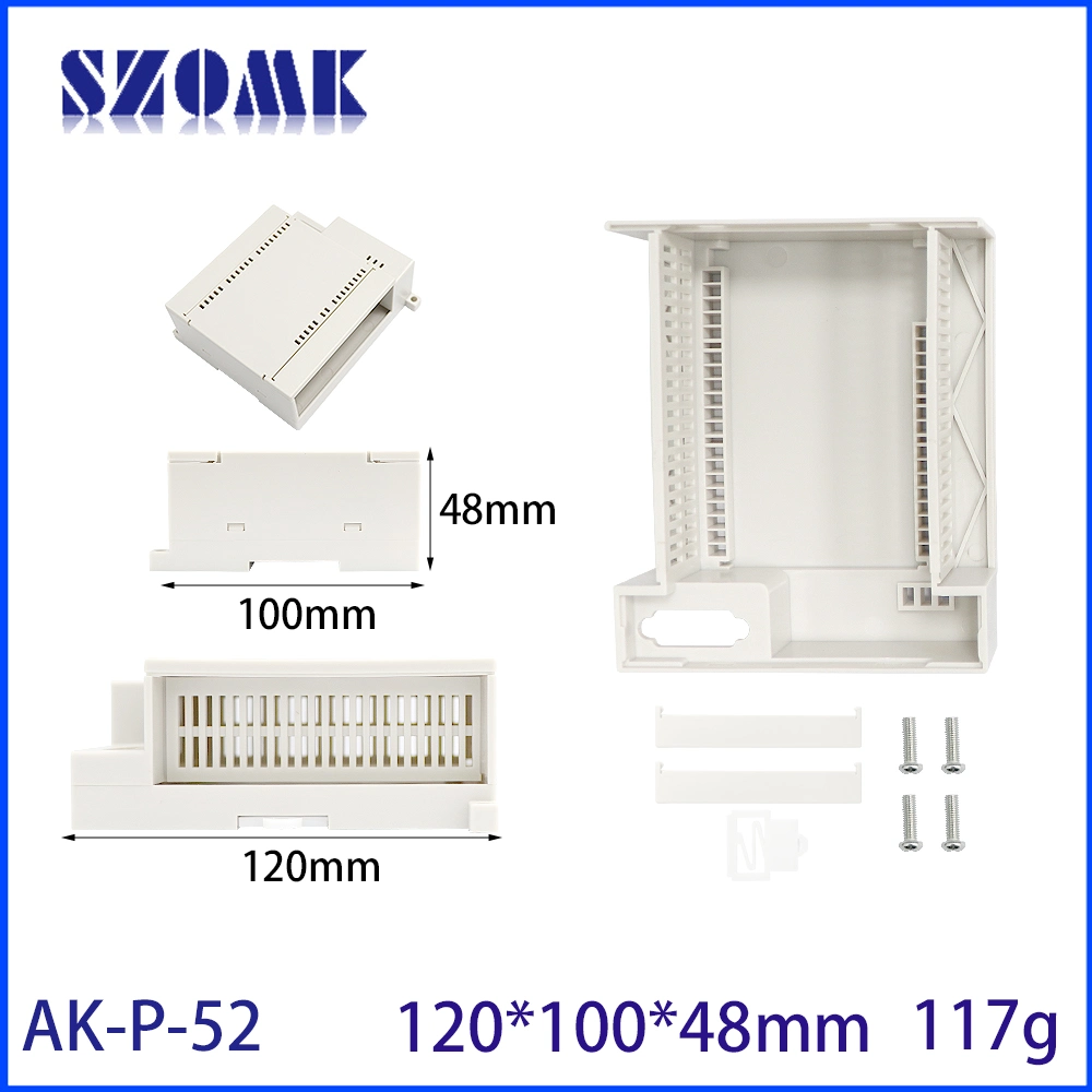 120*100*48mm PLC DIN-Rail Outlet Box Project Control Box Plastic Isolation Barrier Module Electrical Enclosure