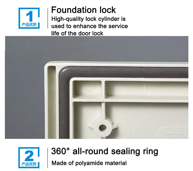 Reinforced Polyester Enclosures Outdoor Wall Mount SMC Material Electrical Waterproof Fiberglass Junction Box